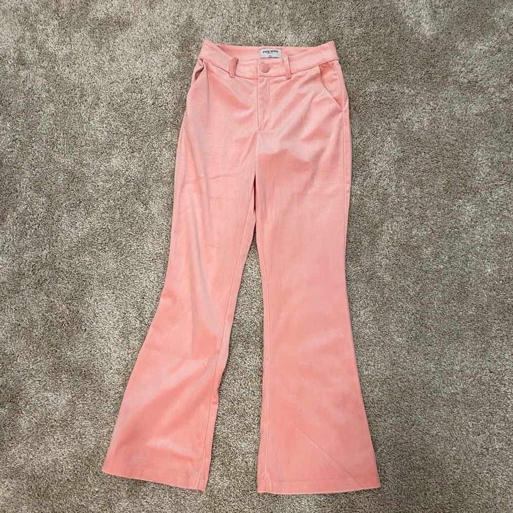 Pink velour pants